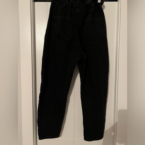 Zara Black Paper-Bag Jeans - Picture 4 of 8